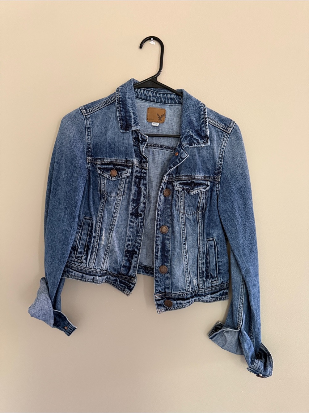 American Eagle Outfitters Faded Blue Denim Jacket